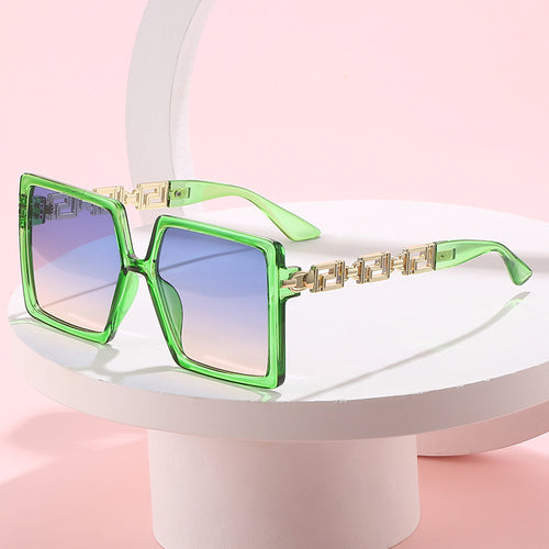 Dame kvadratisk solbrille med luksuriøse detaljer Luvikno
