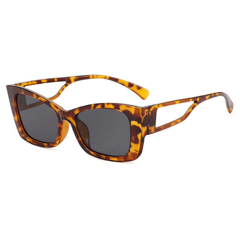 Damer trendy geometrisk solbrille med firkantet ramme Luvikno