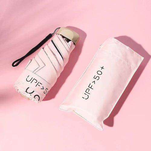 Damer UV-beskyttende sammenleggbar paraply med unikt design Luvikno