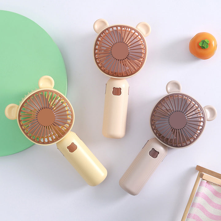 Dame Bærbar håndvifte med søtt bjørne-design Luvikno