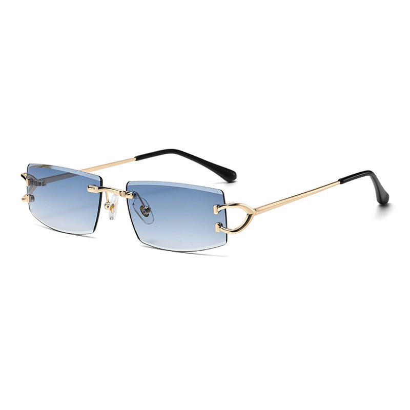 Dame Elegant Minimalistisk Solbrille med unike Metalldetaljer Luvikno