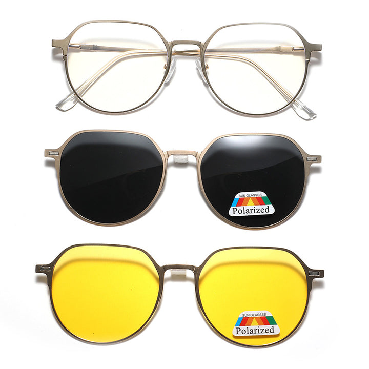 Dame moteriktig solbrille med ulike linser Luvikno