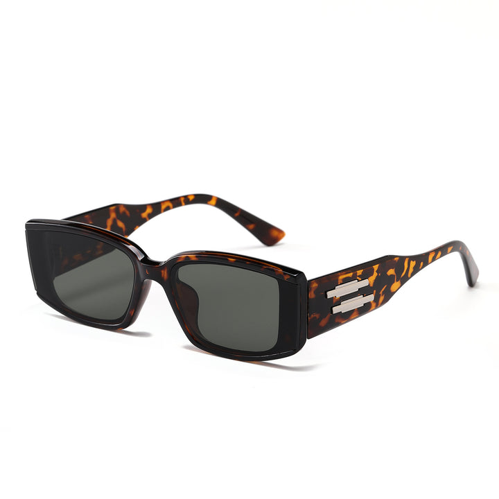 Damer elegant rektangulær solbrille med stilig acetatinnramming Luvikno