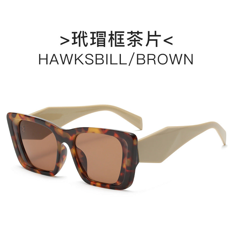 Dame geometrisk oversized solbrille Luvikno