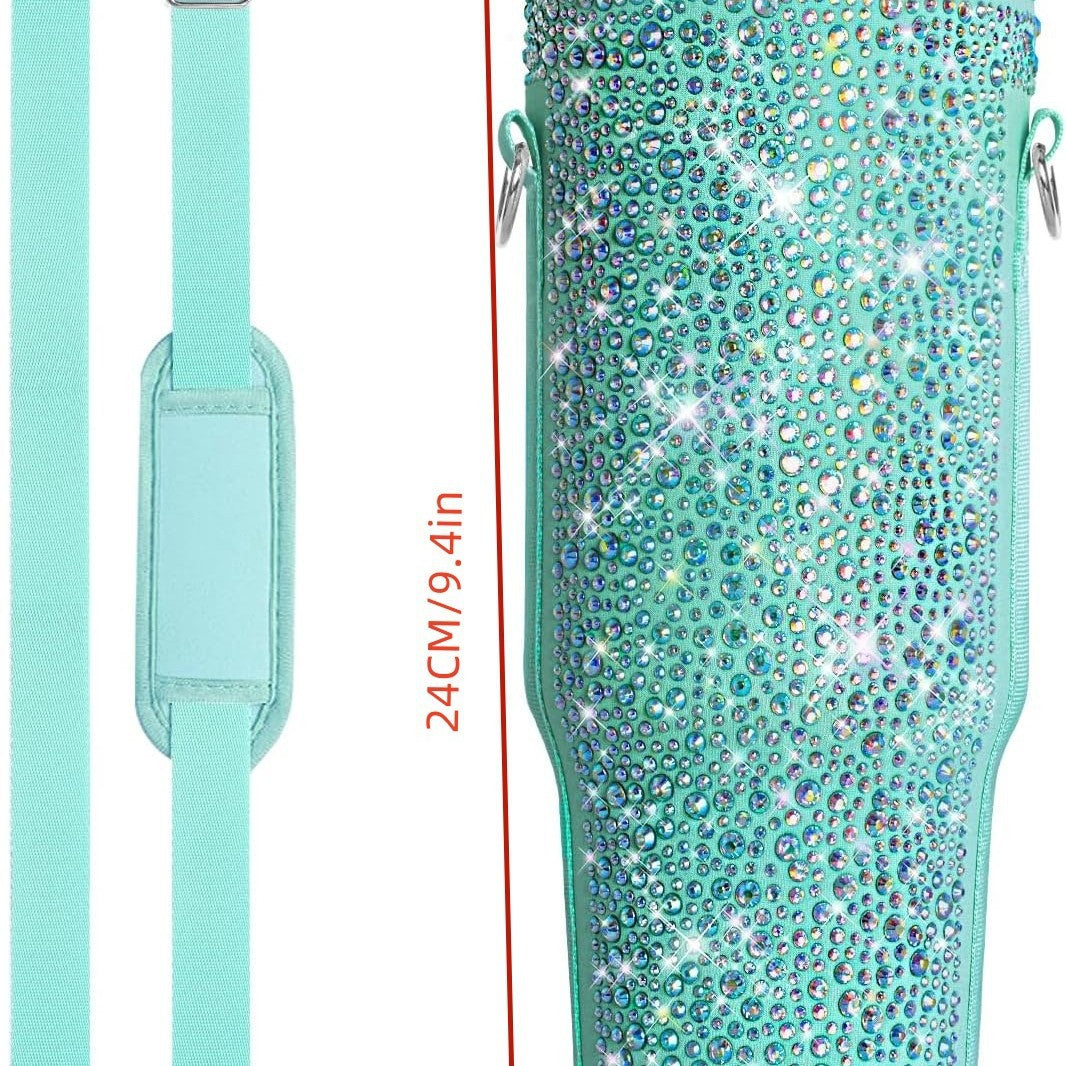 Dame Drikkeflaske Cover med glitrende Rhinestones Luvikno