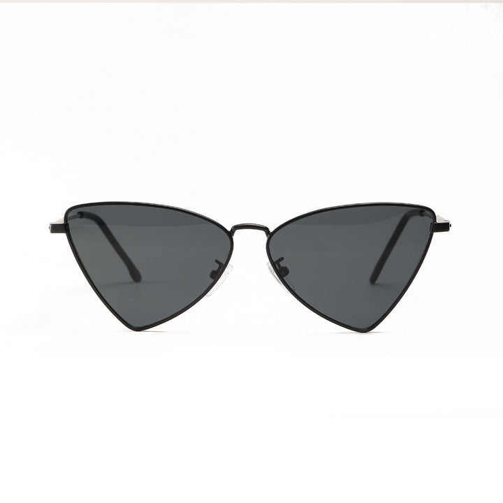 Dame trendy Cat-Eye solbriller med gullige detaljer Luvikno