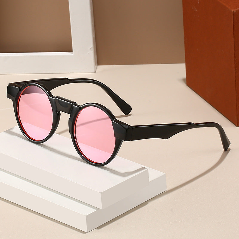 Dame moteriktig lesebrille med innovativt rundt rammedesign Luvikno