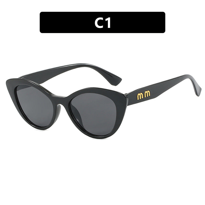 Damer eksentriske Cat-Eye solbriller med beskyttende UV-filter Luvikno