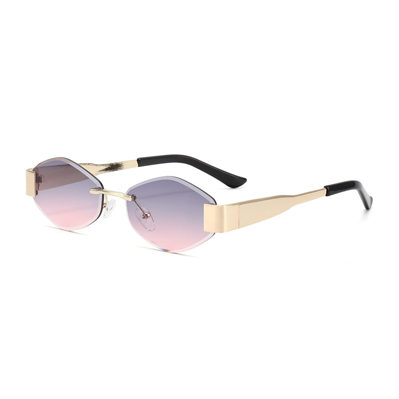 Dame motemessig solbrille med elegant åttekantet ramme og UV-beskyttelse Luvikno