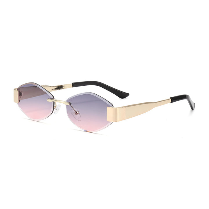 Dame motemessig solbrille med elegant åttekantet ramme og UV-beskyttelse Luvikno