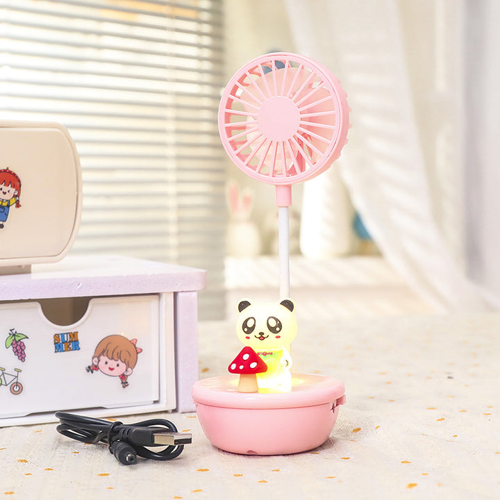 Damer Bærbar Håndvifte med LED-Panda-design Luvikno
