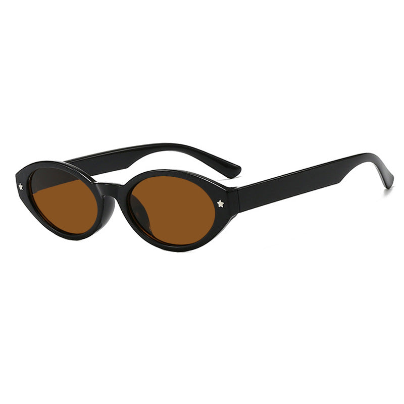 Dame Cat-Eye solbriller med elegant bæreveskedesign Luvikno