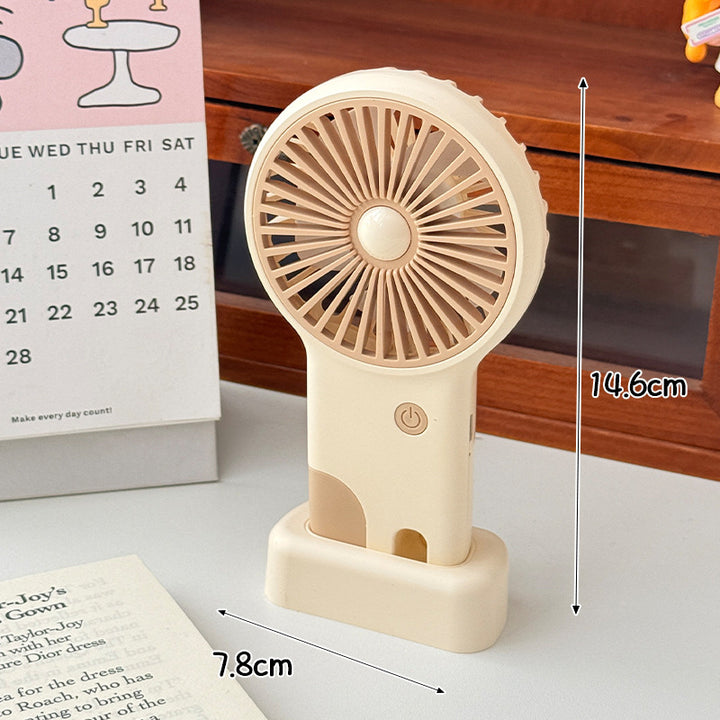 Unisex Bærbar Håndvifte med USB-ladefunktion og ergonomisk greb Luvikno