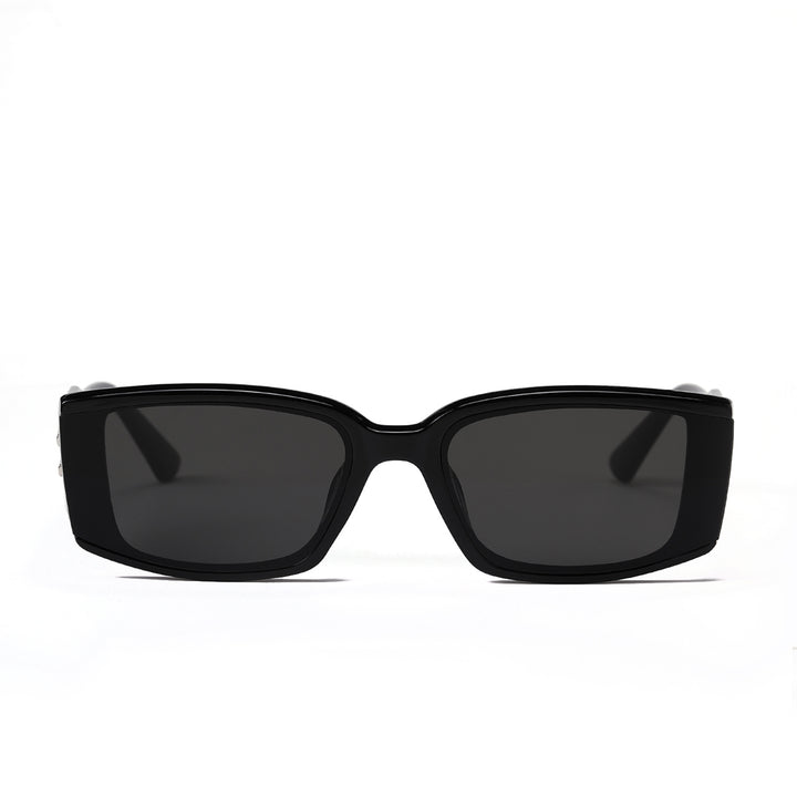 Damer elegant rektangulær solbrille med stilig acetatinnramming Luvikno
