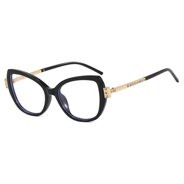 Dame oversized solbrille med beskyttende UV-filter og elegante aksenter Luvikno