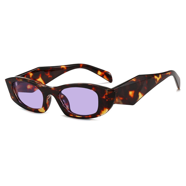 Dame trendy Cat-Eye solbriller med unikt ramme og UV-beskyttelse Luvikno