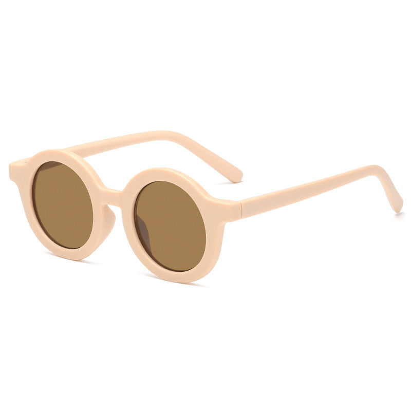 Dame rund solbrille med robust design og UV-beskyttelse Luvikno