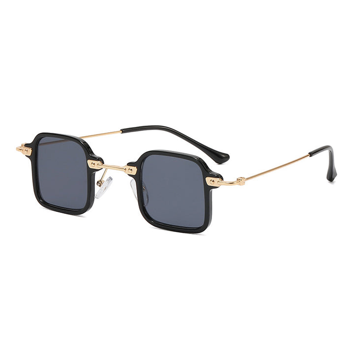 Dame geometrisk solbrille med stilfull metallramme Luvikno