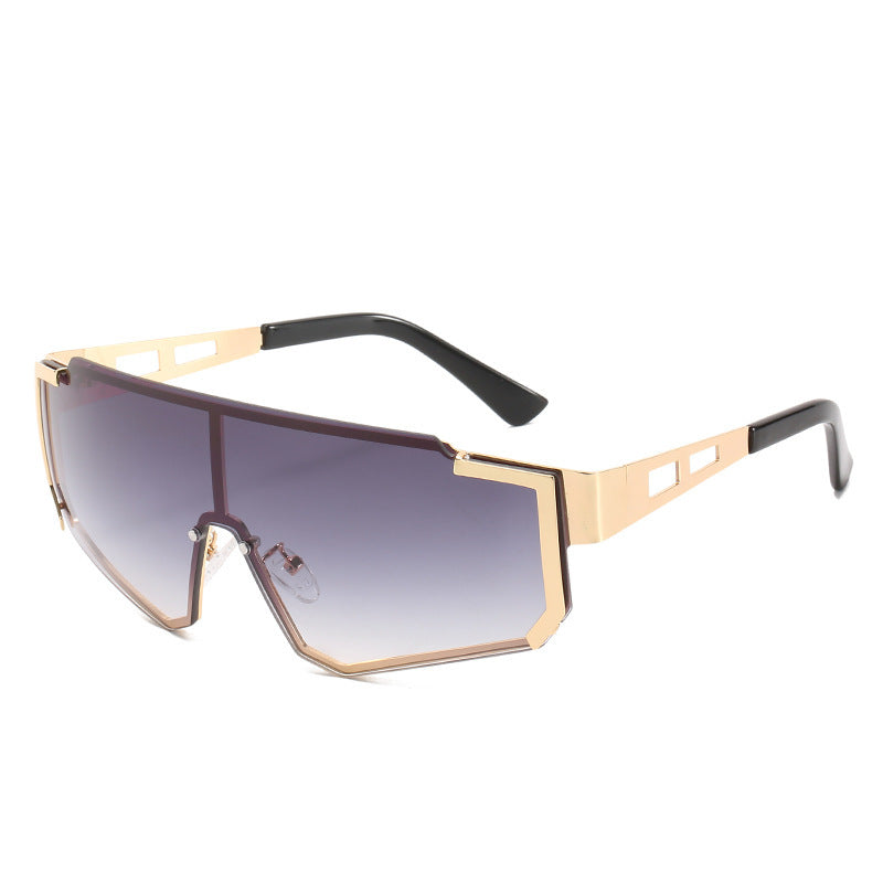 Dame Oversized Sporty Solbriller med moderne ramme Luvikno
