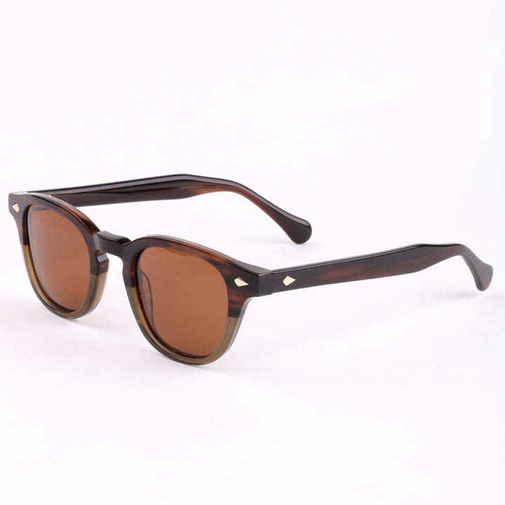 Dame solbrille med eksklusiv geometrisk ramme og polariserte glass Luvikno