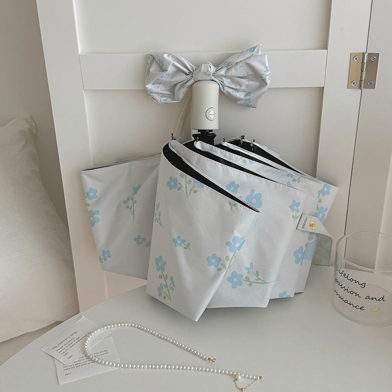 Damer Faltende Paraply med stilfullt blomsterdesign Luvikno