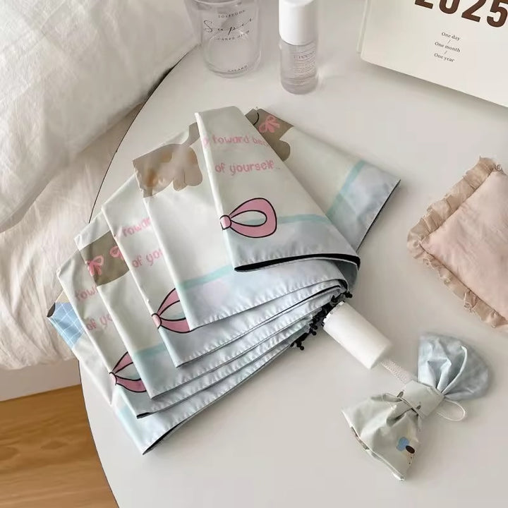 Damer kompakt paraply i kreativt design Luvikno