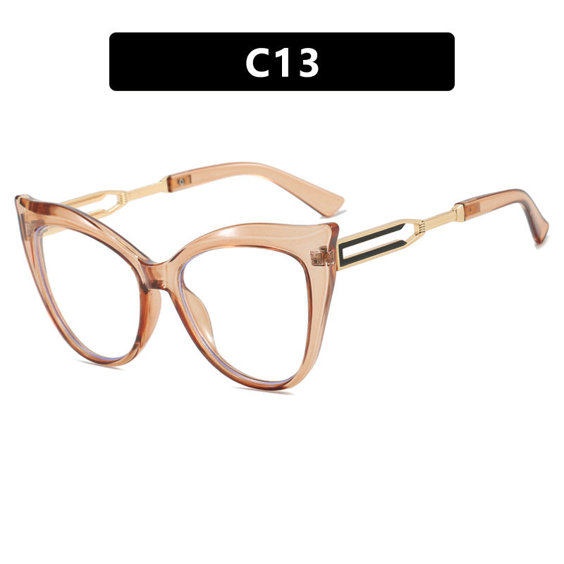 Dame cat-eye briller med elegant metallramme Luvikno