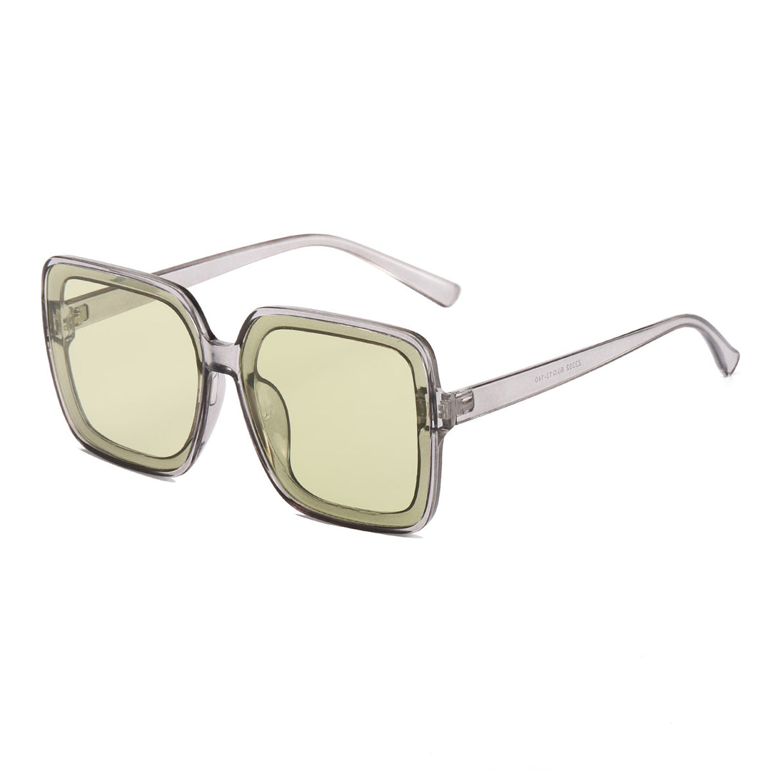 Dame firkantet solbrille med stilfull ramme og UV-beskyttelse Luvikno