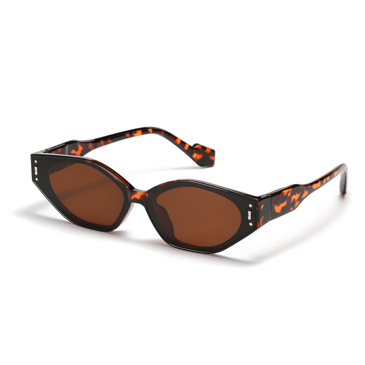 Dame geometrisk solbrille i futuristisk design Luvikno