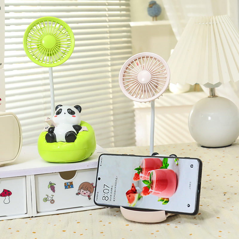Dame Bærbar Mini-vifte med søtt panda-design Luvikno