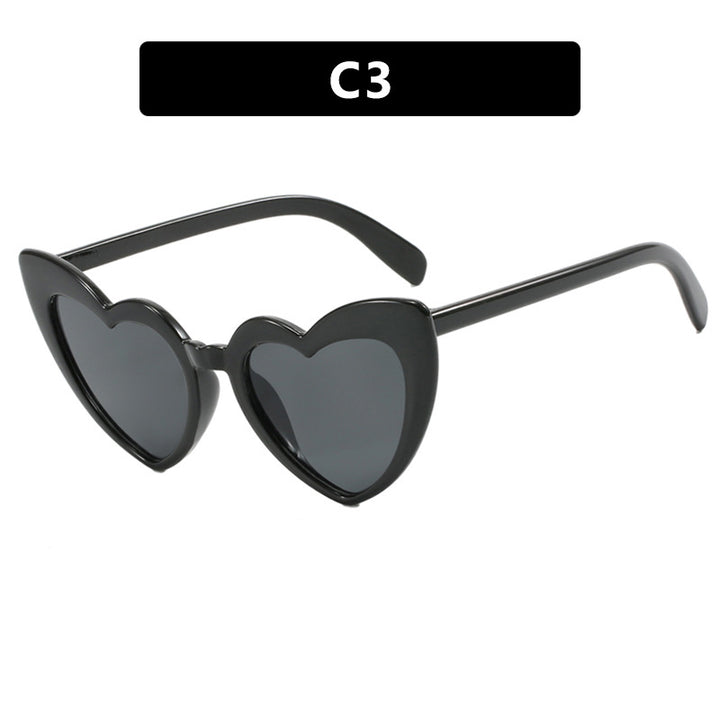 Dame hjerteformet solbrille med polariserte glass og ramme i høy kvalitet пластиковый Luvikno