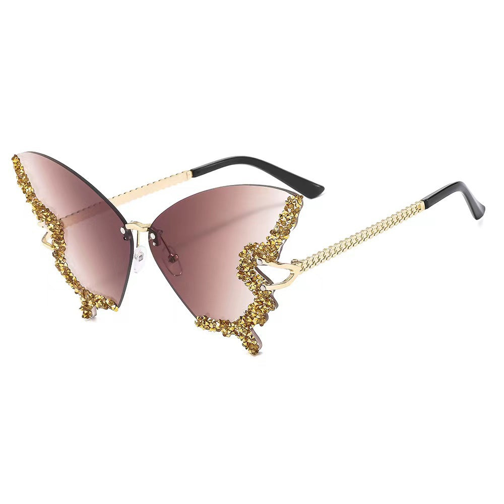 Dame ekstravagant Flügel-solbrille Luvikno
