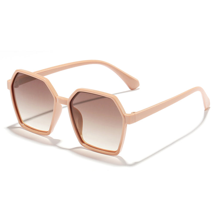 Dame elegant solbrille i moderne hexagon-design Luvikno