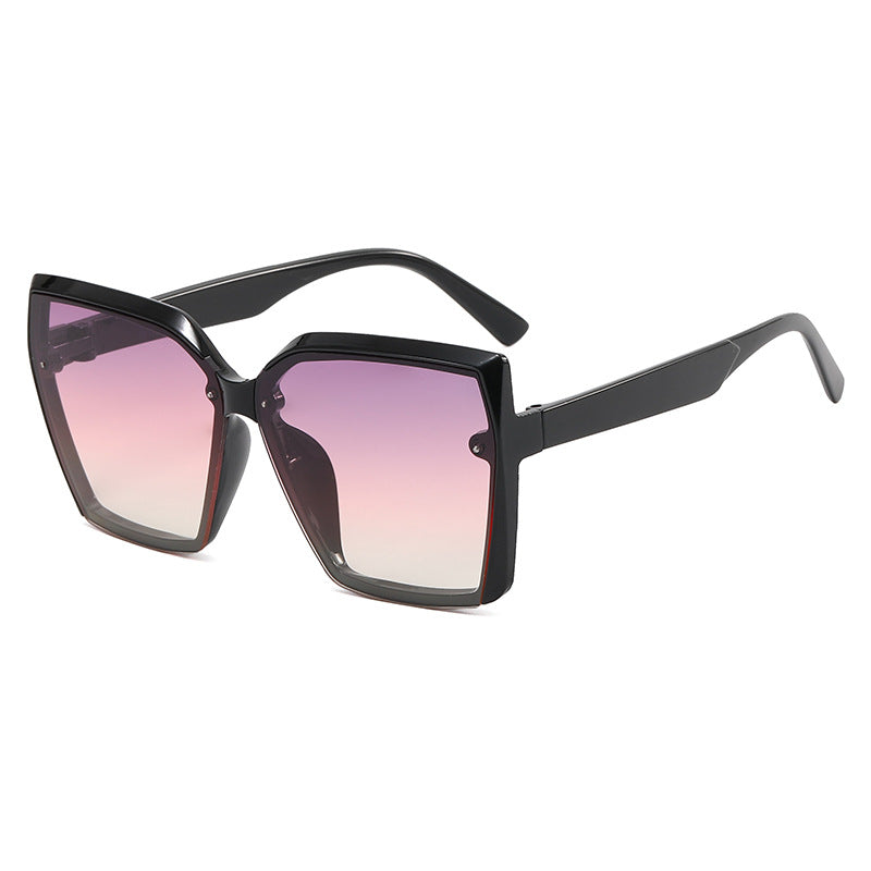 Damer Oversized Solbrille med moderne skilpaddedesign Luvikno