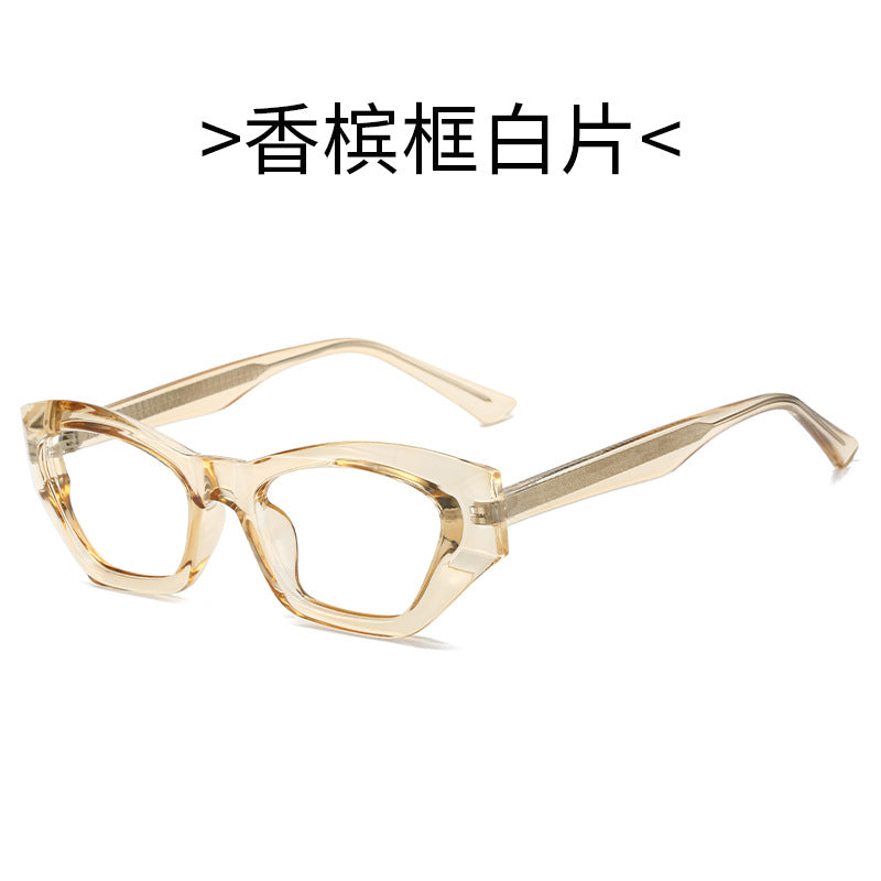 Damer Cat Eye solbriller med moderne transparente detaljer Luvikno