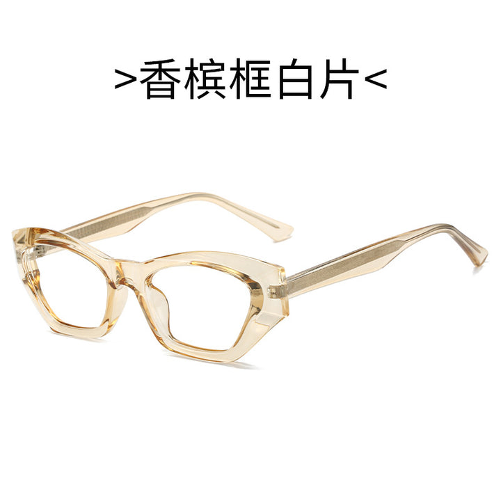 Damer Cat Eye solbriller med moderne transparente detaljer Luvikno