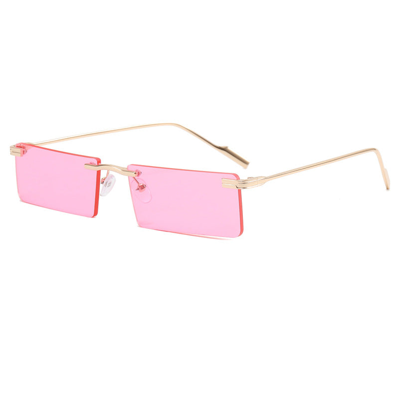 Damer Elegant Rektangulær Solbrille med Elegant Metallramme Luvikno