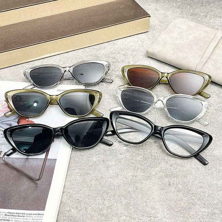 Dame Cat-Eye solbriller med UV-beskyttelse og robust ramme Luvikno