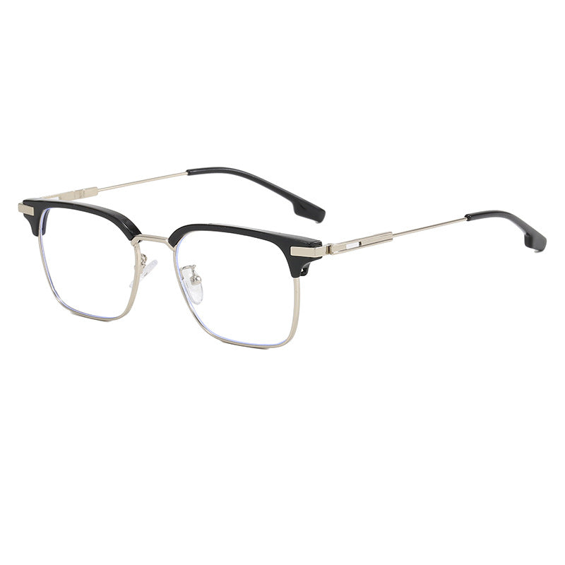 Dame kvadratisk solbrille med lett metallramme og brede stenger Luvikno