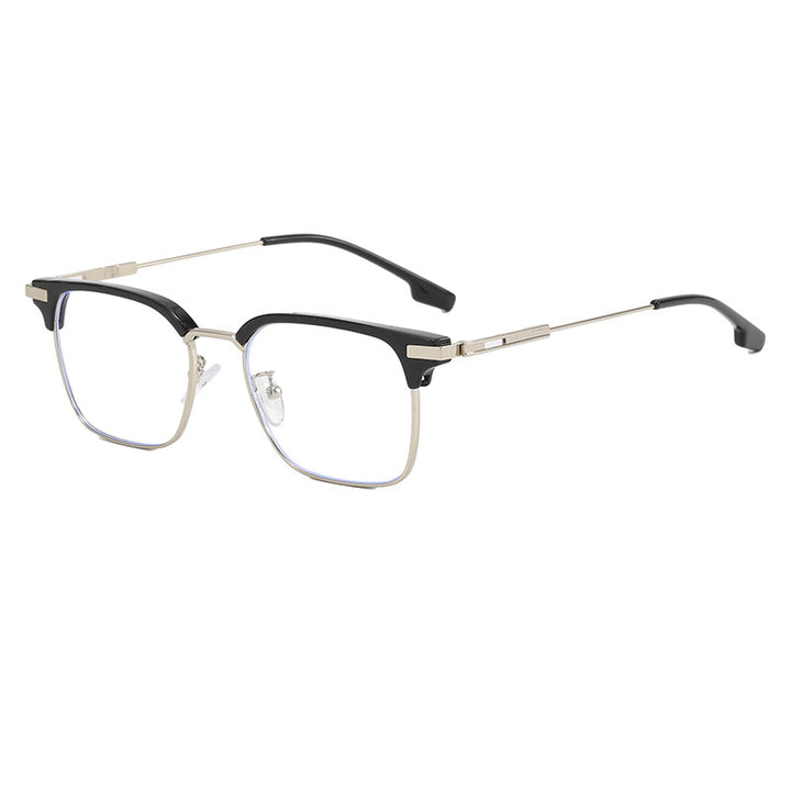 Dame kvadratisk solbrille med lett metallramme og brede stenger Luvikno