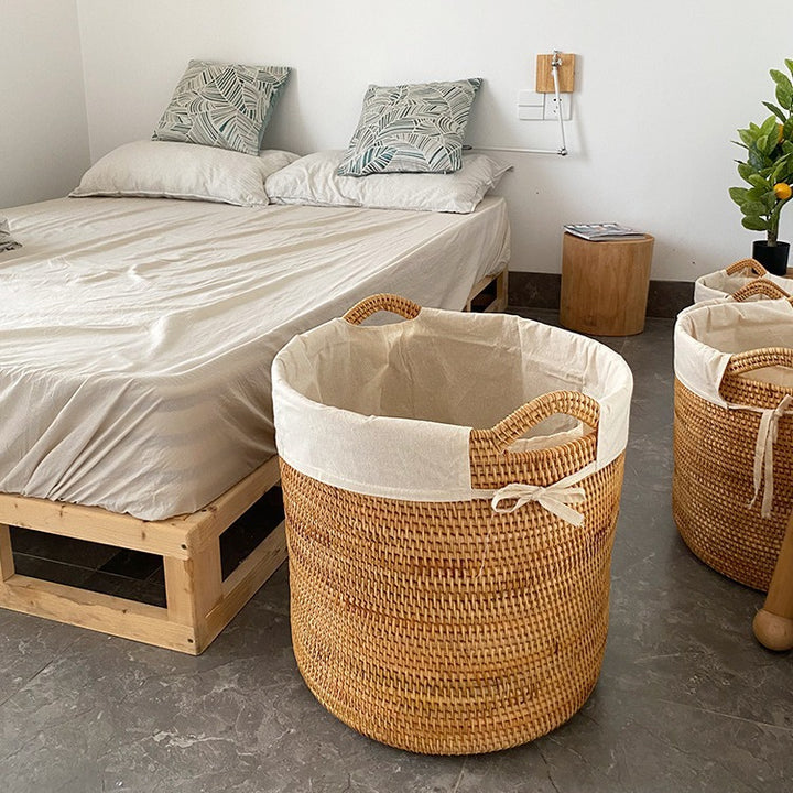 Damer Elegant håndfl woven kurv med praktiske håndtak Luvikno
