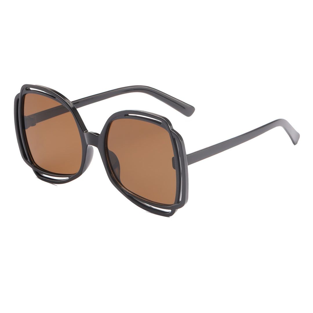 Dame Fasjonssolbrille med moderne ramme og UV-beskyttelse Luvikno