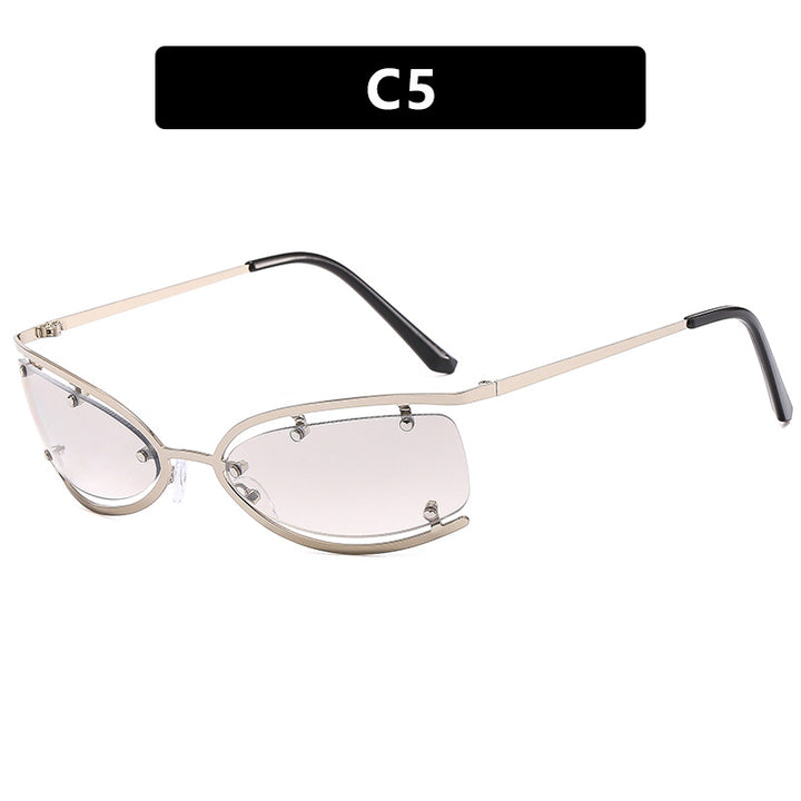 Dame Cat-Eye solbriller med luksuriøse detaljer og beskyttende UV-filter Luvikno