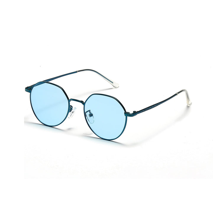 Dame rund brille med filigran metallramme Luvikno