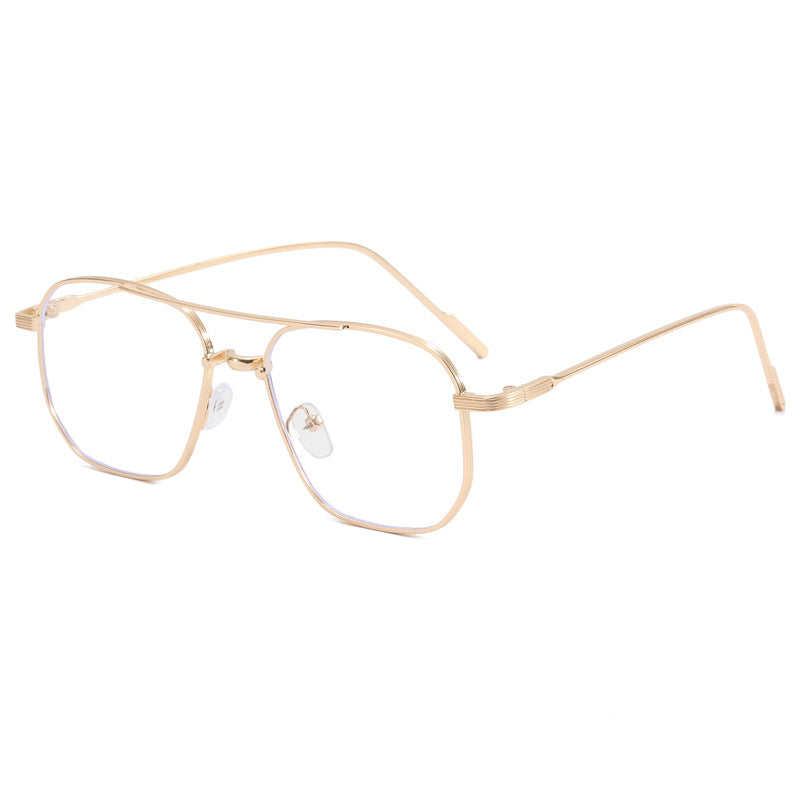 Dame moteriktig geometrisk brille med elegant metallramme Luvikno