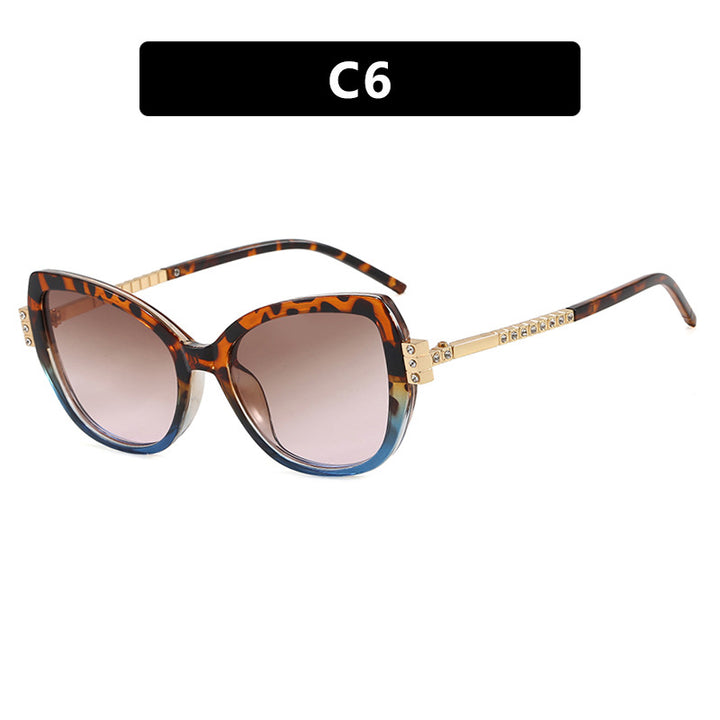 Dame oversized solbrille med beskyttende UV-filter og elegante aksenter Luvikno