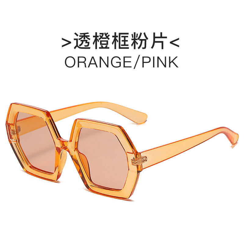 Dame ekstravagante heksagonal solbrille Luvikno