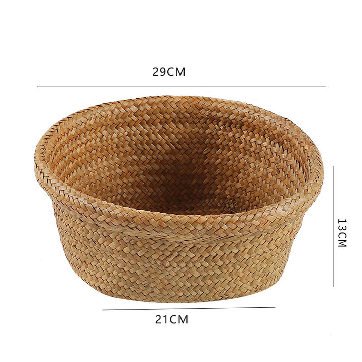 Unisex Oval Oppbevaringskurv laget av flettet naturmateriale Luvikno