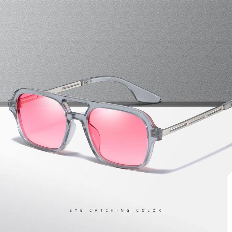 Dame designer solbrille med blå linser Luvikno
