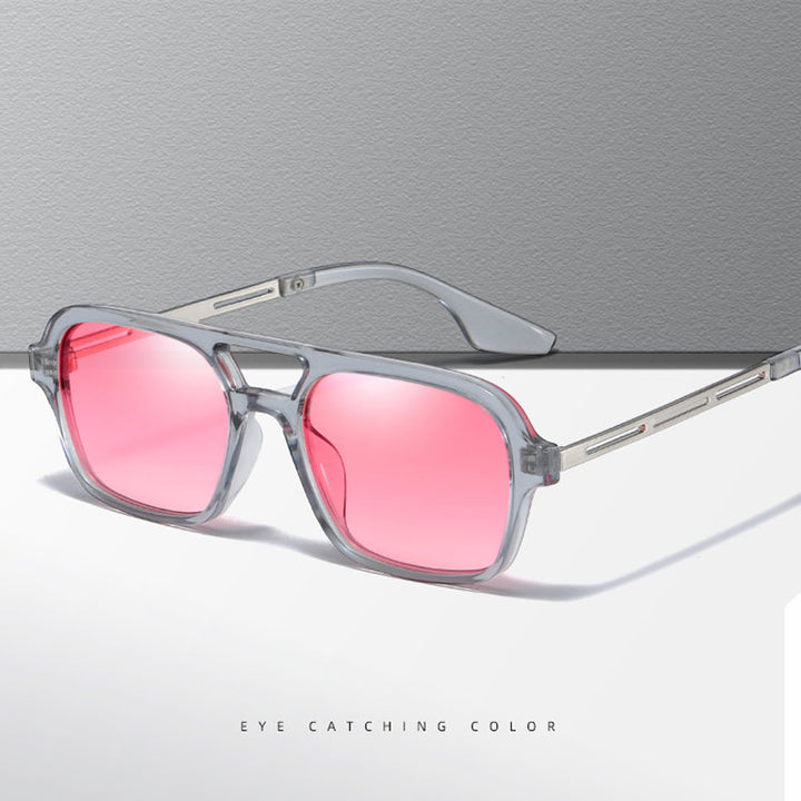 Dame designer solbrille med blå linser Luvikno